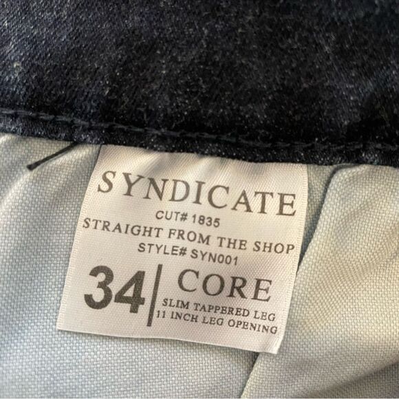 Syndicate LA Tidal Tailored Denim Slim Tapered Jeans Size 34 NWT - Picture 6 of 6